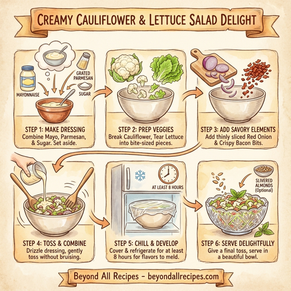 Creamy Cauliflower & Lettuce Salad Delight instructions