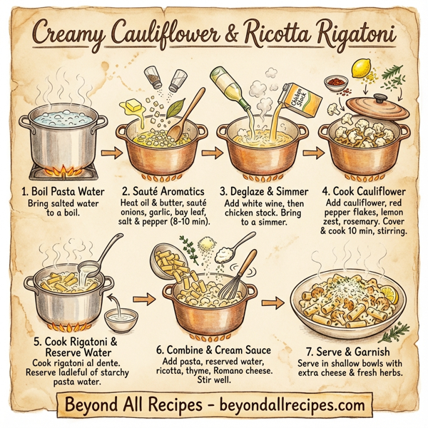 Creamy Cauliflower & Ricotta Rigatoni instructions