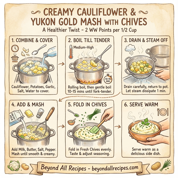 Creamy Cauliflower & Yukon Gold Mash with Chives instructions