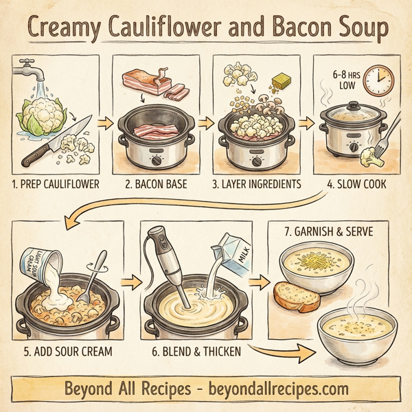 Creamy Cauliflower and Bacon Soup instructions