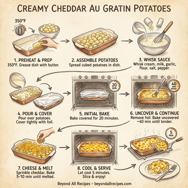 Creamy Cheddar Au Gratin Potatoes instructions