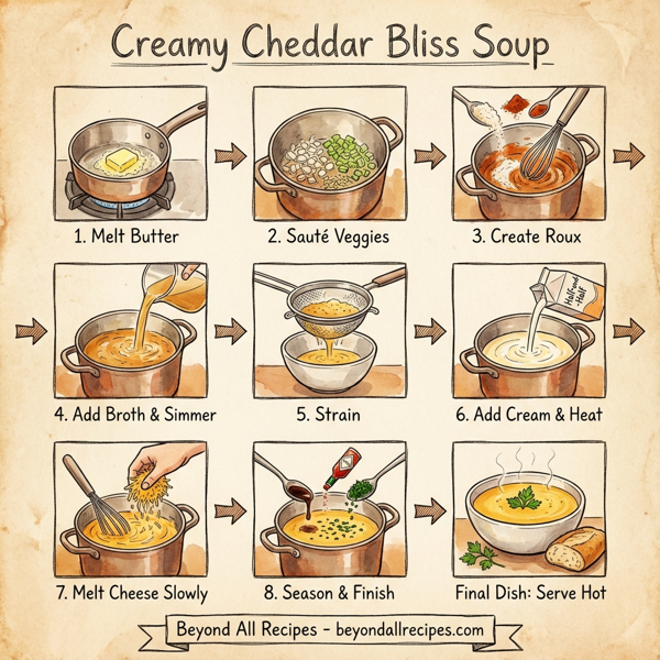 Creamy Cheddar Bliss Soup instructions