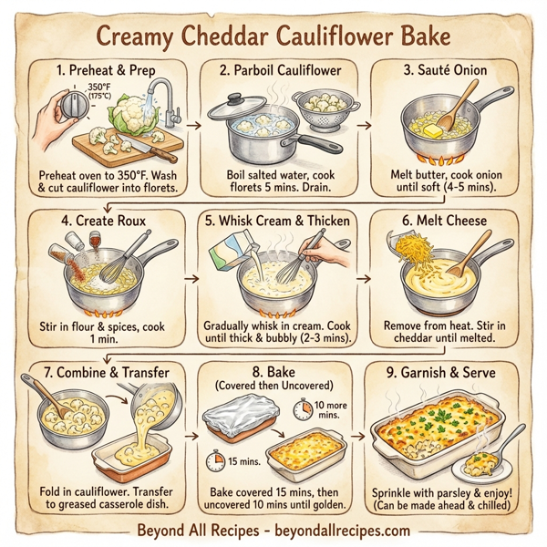 Creamy Cheddar Cauliflower Bake instructions