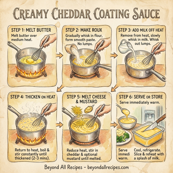 Creamy Cheddar Coating Sauce instructions