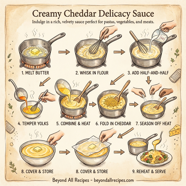 Creamy Cheddar Delicacy Sauce instructions