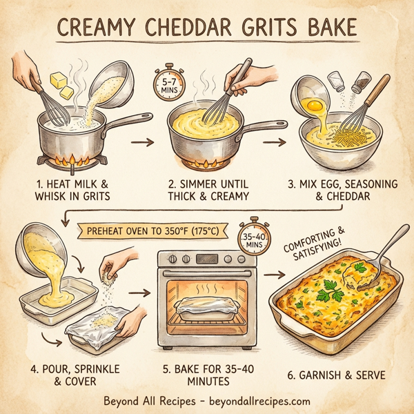 Creamy Cheddar Grits Bake instructions