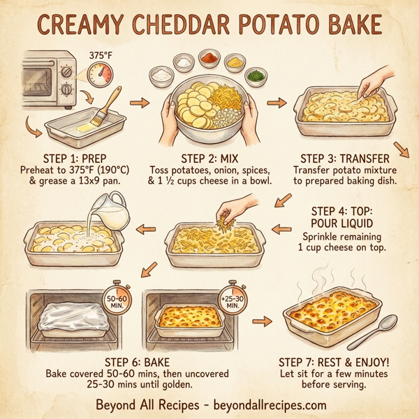 Creamy Cheddar Potato Bake instructions
