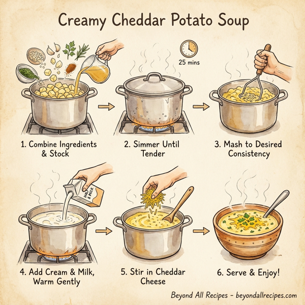 Creamy Cheddar Potato Soup instructions