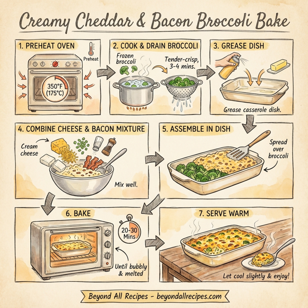 Creamy Cheddar & Bacon Broccoli Bake instructions