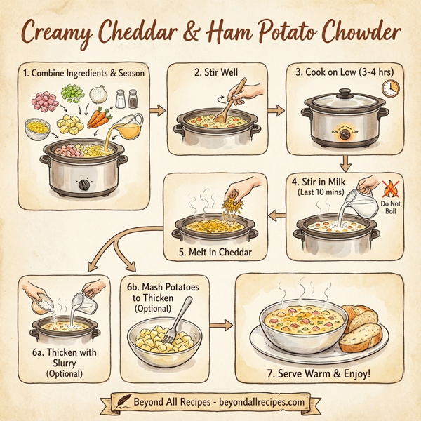 Creamy Cheddar & Ham Potato Chowder instructions
