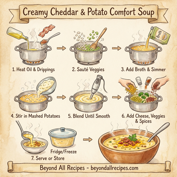Creamy Cheddar & Potato Comfort Soup instructions