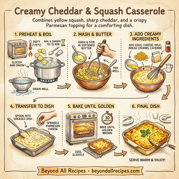 Creamy Cheddar & Squash Casserole instructions