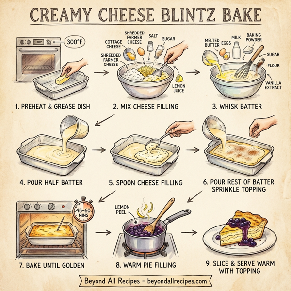 Creamy Cheese Blintz Bake instructions