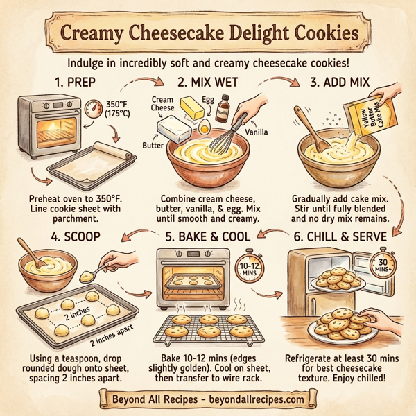 Creamy Cheesecake Delight Cookies instructions