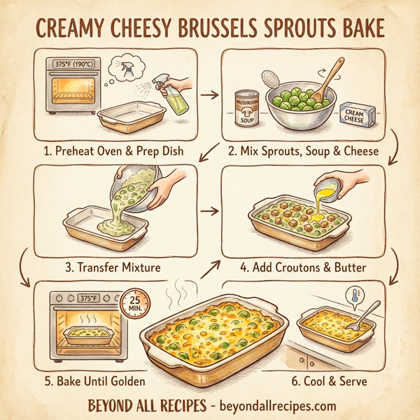Creamy Cheesy Brussels Sprouts Bake instructions
