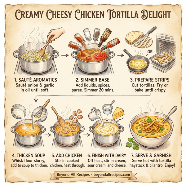 Creamy Cheesy Chicken Tortilla Delight instructions