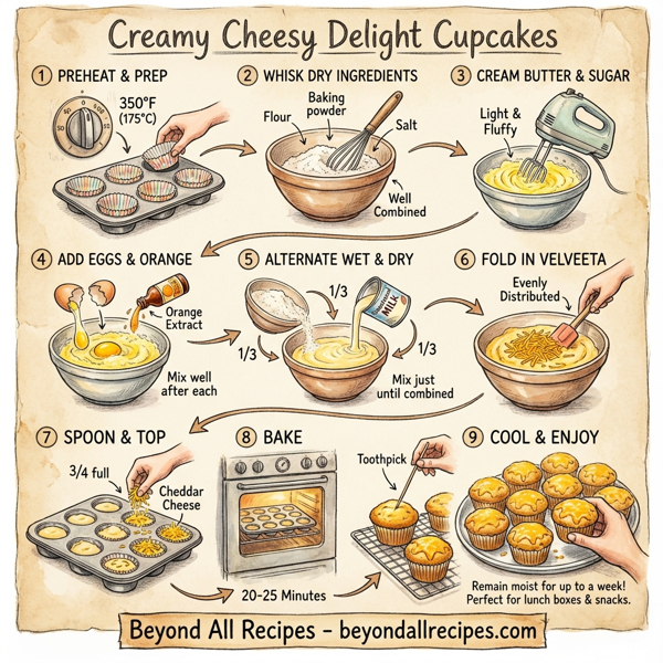 Creamy Cheesy Delight Cupcakes instructions