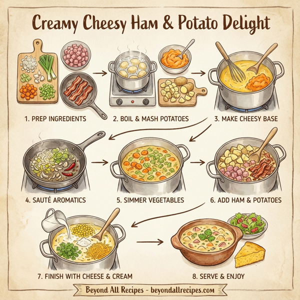Creamy Cheesy Ham & Potato Delight instructions