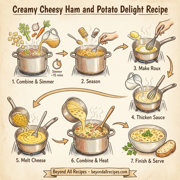 Creamy Cheesy Ham and Potato Delight instructions