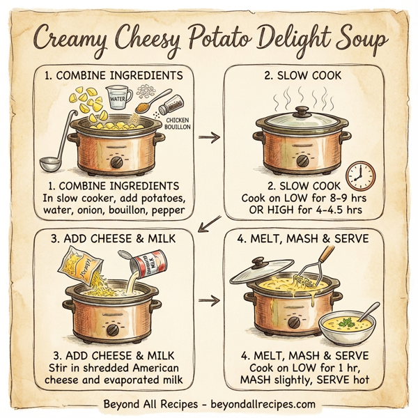 Creamy Cheesy Potato Delight Soup instructions