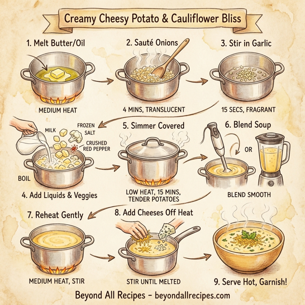 Creamy Cheesy Potato & Cauliflower Bliss instructions