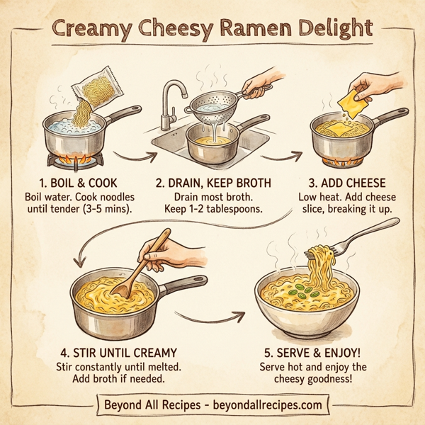 Creamy Cheesy Ramen Delight instructions