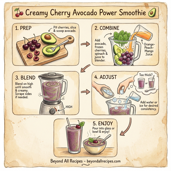 Creamy Cherry Avocado Power Smoothie instructions