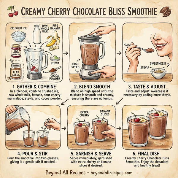 Creamy Cherry Chocolate Bliss Smoothie instructions