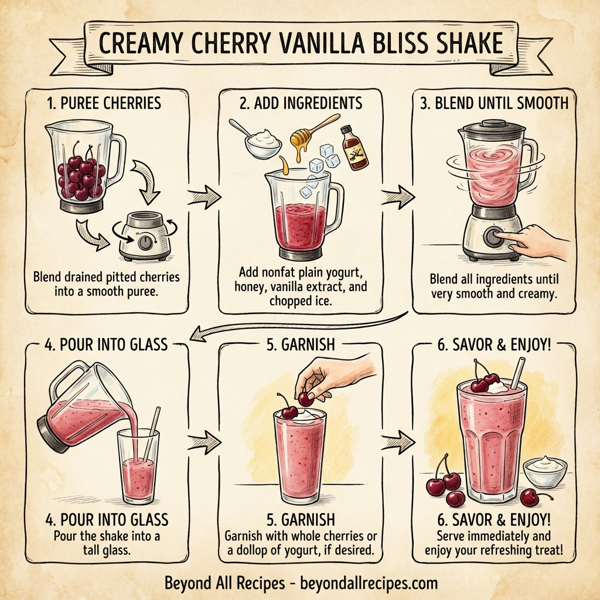 Creamy Cherry Vanilla Bliss Shake instructions
