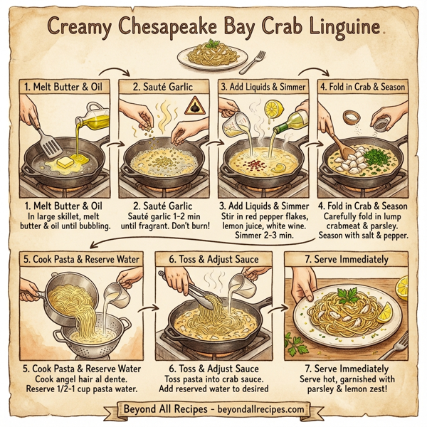 Creamy Chesapeake Bay Crab Linguine instructions