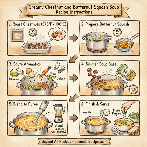 Creamy Chestnut and Butternut Squash Soup instructions