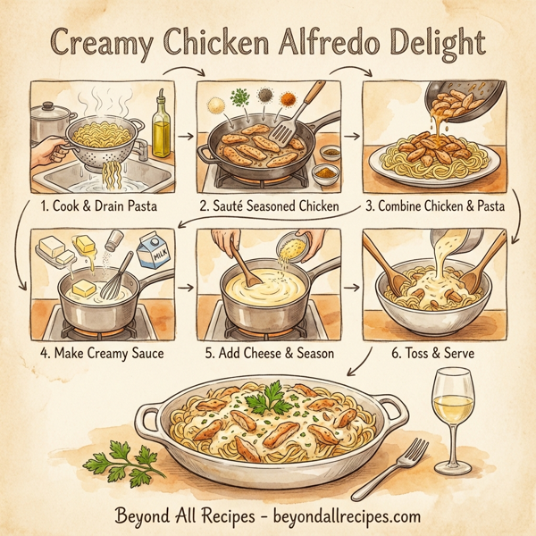 Creamy Chicken Alfredo Delight instructions