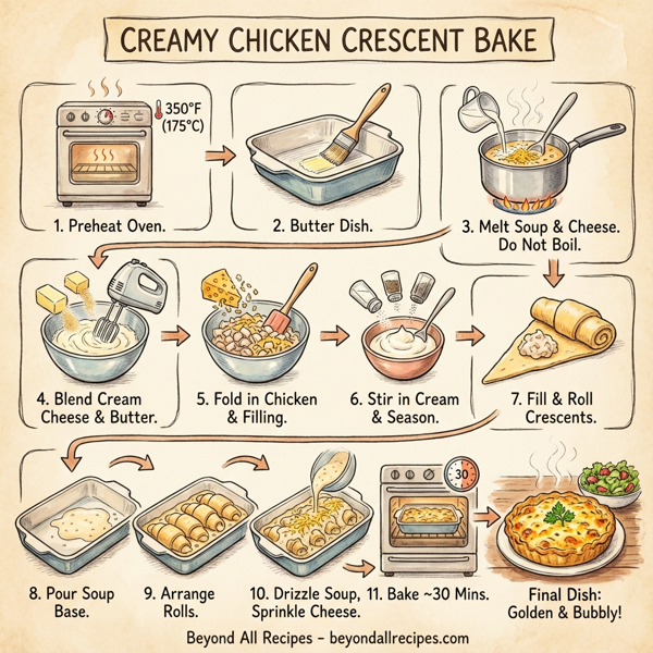 Creamy Chicken Crescent Bake instructions