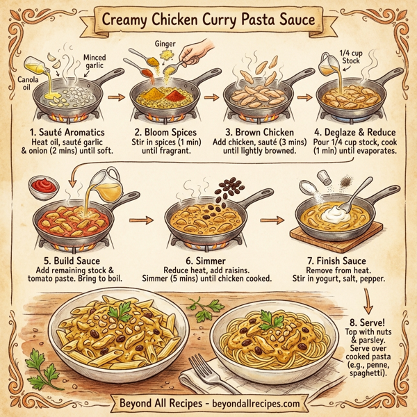 Creamy Chicken Curry Pasta Sauce instructions