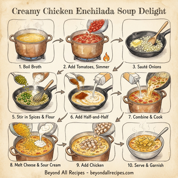 Creamy Chicken Enchilada Soup Delight instructions
