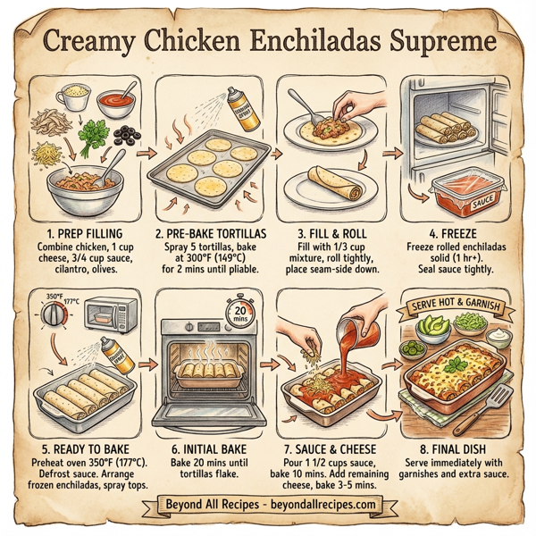 Creamy Chicken Enchiladas Supreme instructions