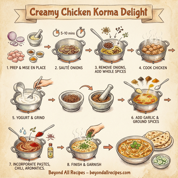 Creamy Chicken Korma Delight instructions