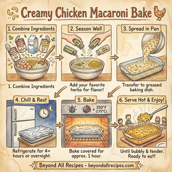 Creamy Chicken Macaroni Bake instructions