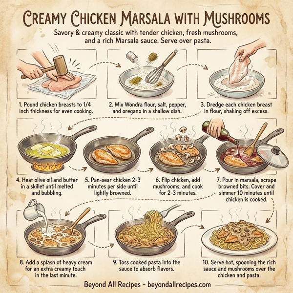 Creamy Chicken Marsala with Mushrooms instructions