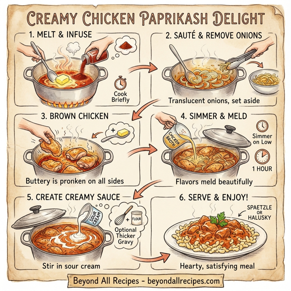 Creamy Chicken Paprikash Delight instructions