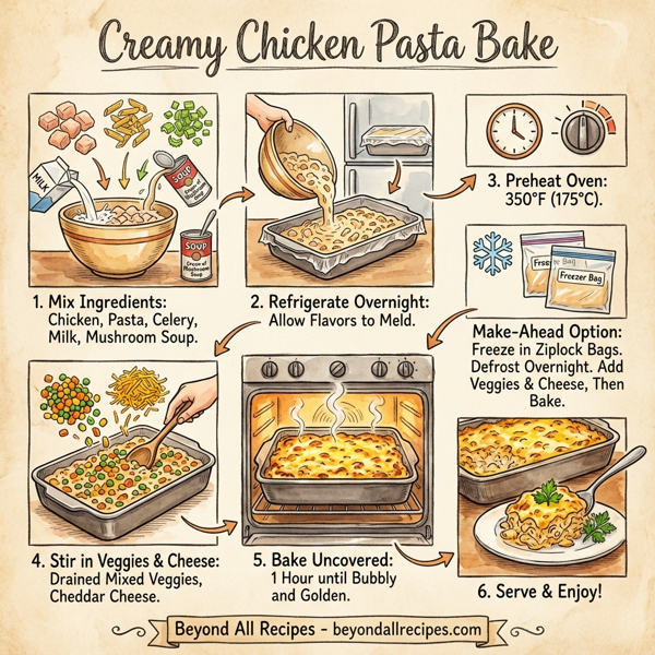 Creamy Chicken Pasta Bake instructions