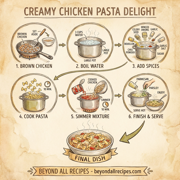 Creamy Chicken Pasta Delight instructions