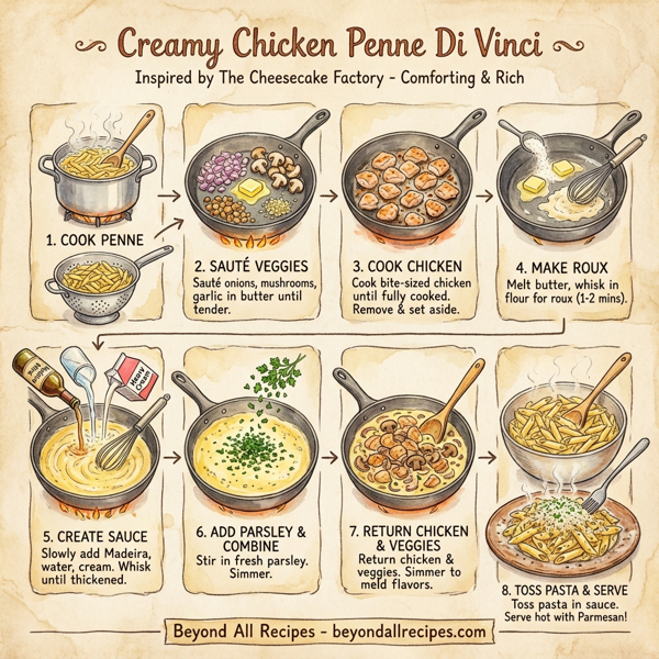 Creamy Chicken Penne Di Vinci instructions