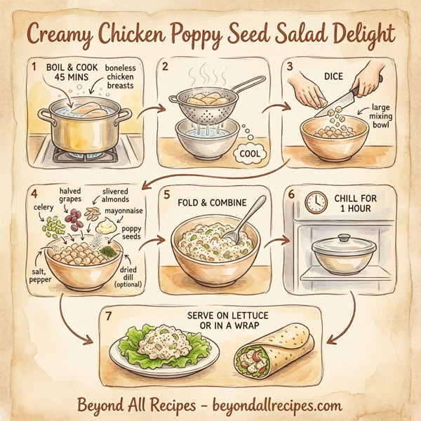 Creamy Chicken Poppy Seed Salad Delight instructions