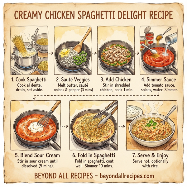 Creamy Chicken Spaghetti Delight instructions