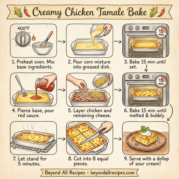 Creamy Chicken Tamale Bake instructions