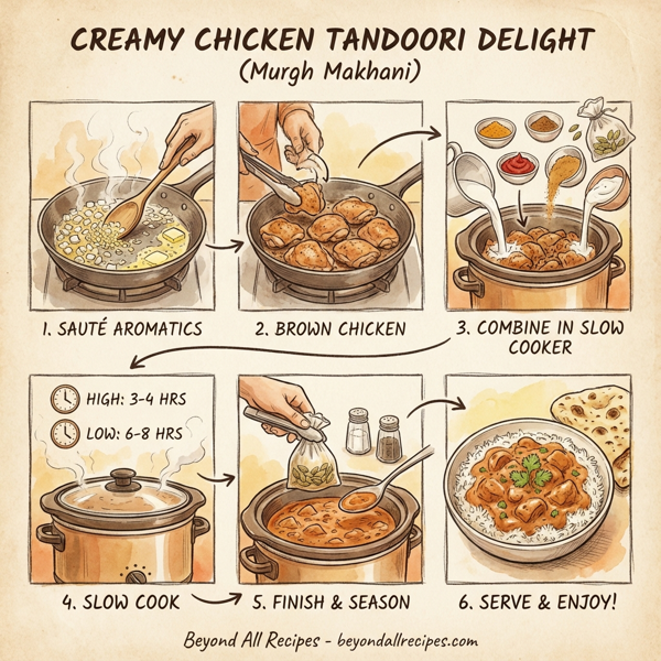 Creamy Chicken Tandoori Delight (Murgh Makhani) instructions