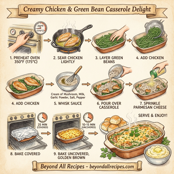 Creamy Chicken & Green Bean Casserole Delight instructions