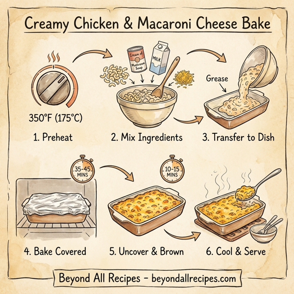 Creamy Chicken & Macaroni Cheese Bake instructions