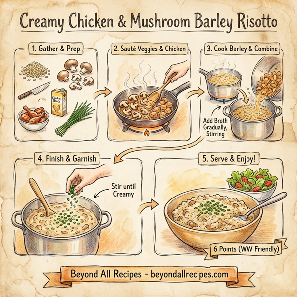 Creamy Chicken & Mushroom Barley Risotto instructions